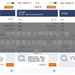 比特派兑换 比特派钱包：数字资产管理生态进化，无限可能！