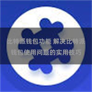 比特派钱包功能 解决比特派钱包使用问题的实用技巧