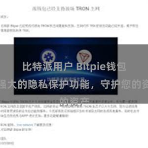 比特派用户 Bitpie钱包：强大的隐私保护功能，守护您的资产