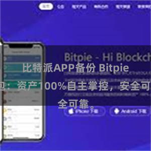 比特派APP备份 Bitpie钱包：资产100%自主掌控，安全可靠。