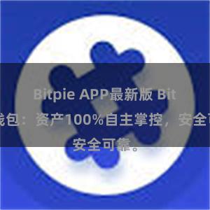 Bitpie APP最新版 Bitpie钱包：资产100%自主掌控，安全可靠。