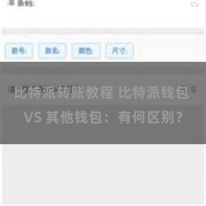 比特派转账教程 比特派钱包 VS 其他钱包：有何区别？