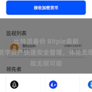 比特派备份 Bitpie最新版：数字资产快速安全管理，体验无限可能