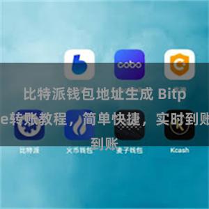 比特派钱包地址生成 Bitpie转账教程，简单快捷，实时到账