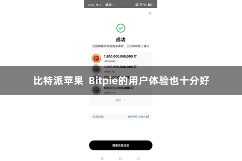 比特派苹果  Bitpie的用户体验也十分好
