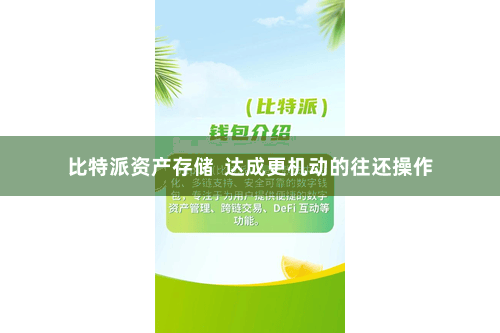 比特派资产存储  达成更机动的往还操作